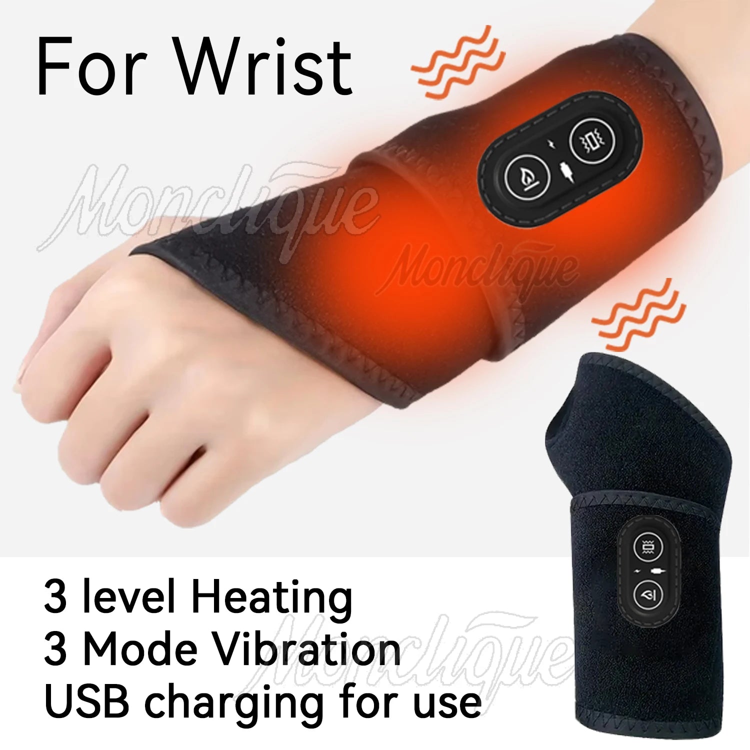 Electric Wrist Brace and Ankle Brace with Adjustable Hot Compress Massage Ankle Guard Band Carpal Tunnel Foot Protection Support