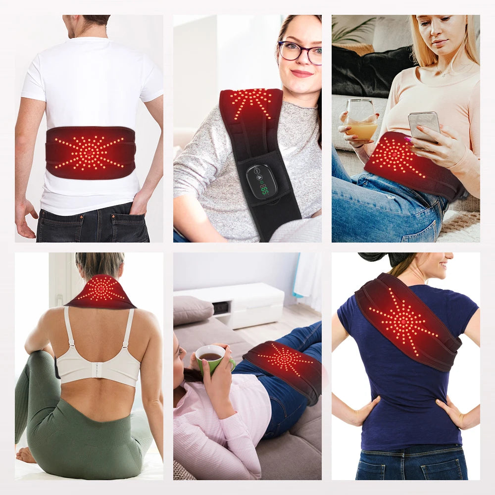 Heat Lumbar Brace Support Massager Waist Massager Back Belt Heath Care Comfortable Material for Office Workers Home Use