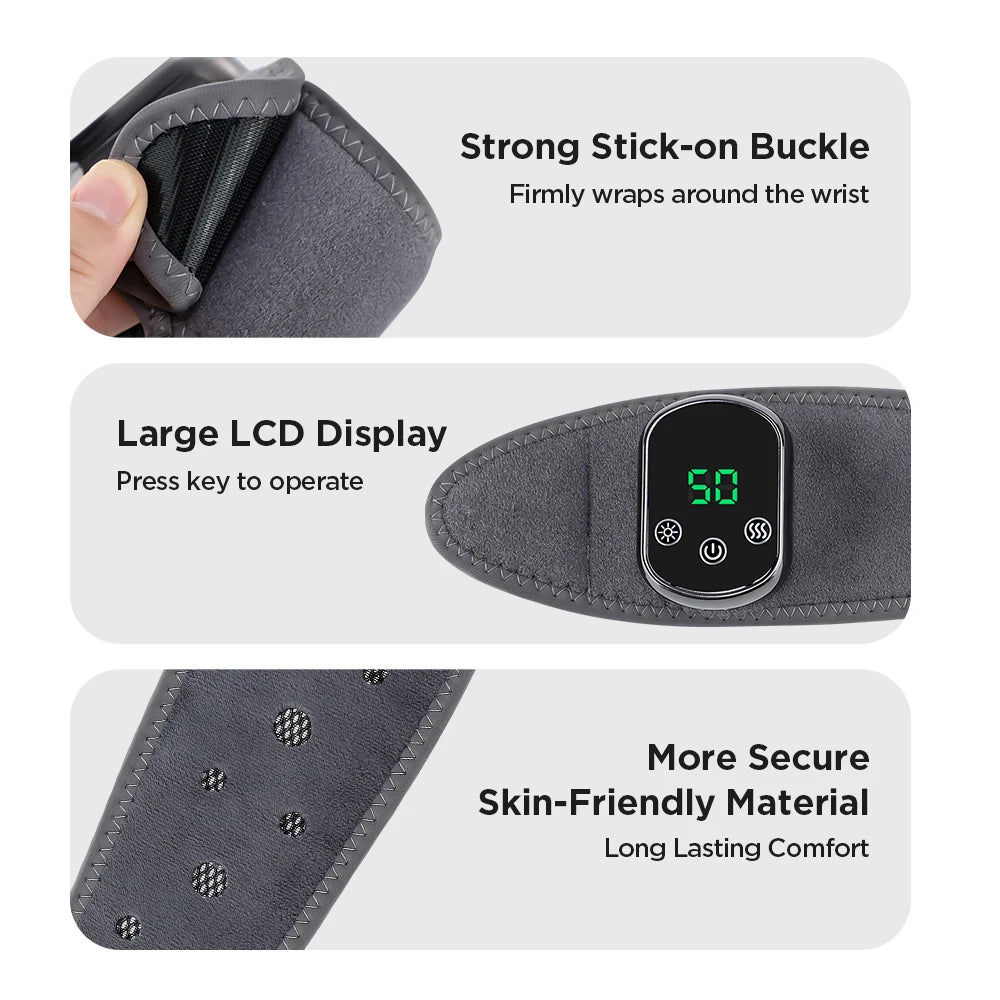 New Heating Wrist Guard Electric Hot Compress Vibration Massage Hand Wrist & Foot Ankle Guard Band Carpal Wrap Support Brace