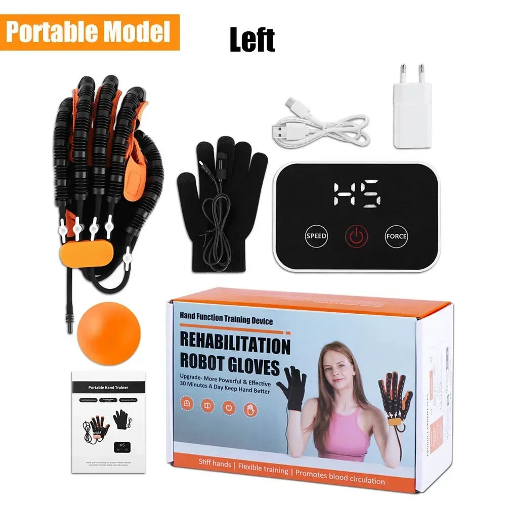Heated Rehabilitation Robot Gloves Finger & Hand Function Workout Recovery Tool Hemiplegia Stroke Physiotherapy Training Device