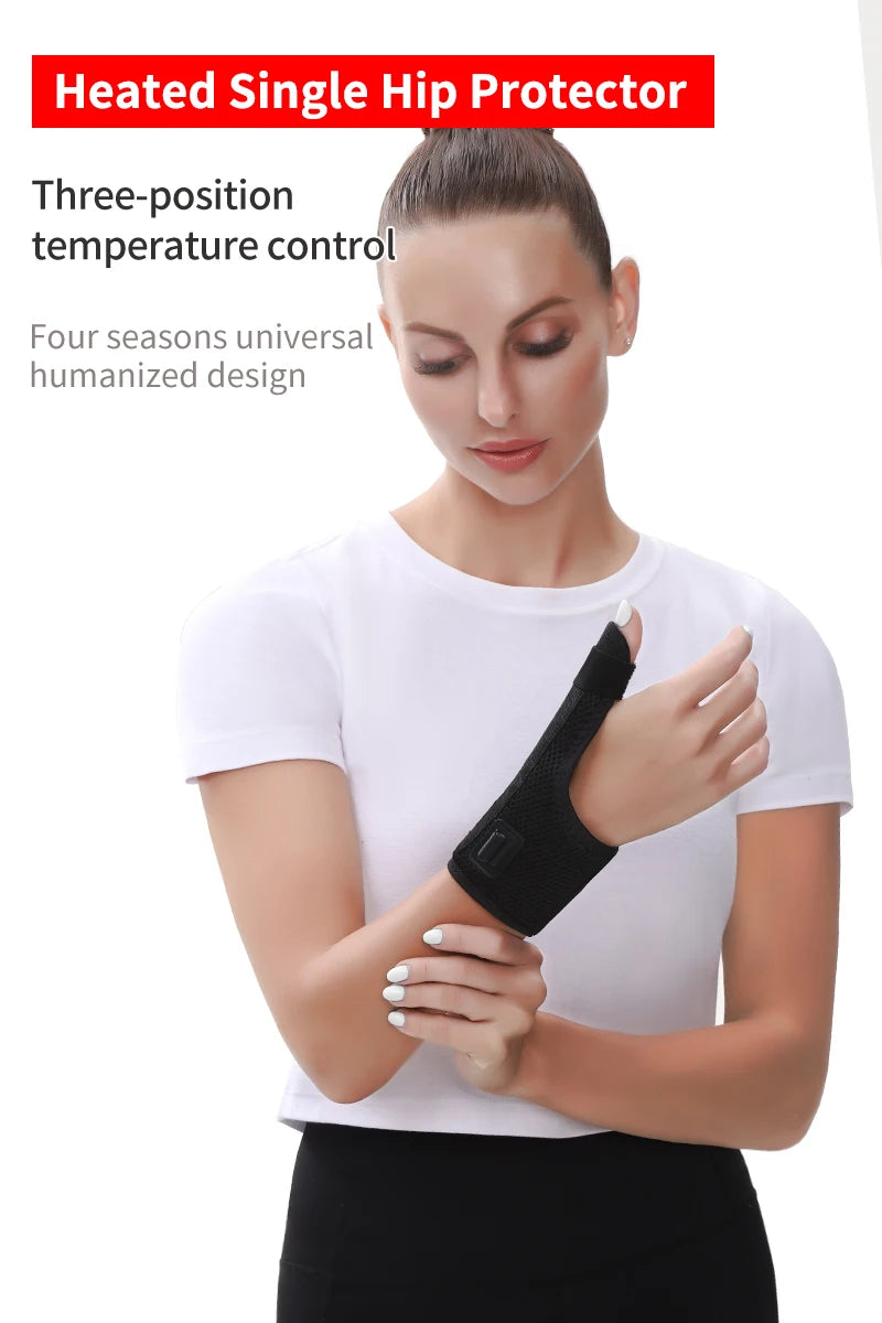 Heated Massage Wrist Thumb Brace USB-Powered Arthritis Carpal Tunnel Relief Thumb Tendonitis Sprains Pain Ease Muscle Relaxation