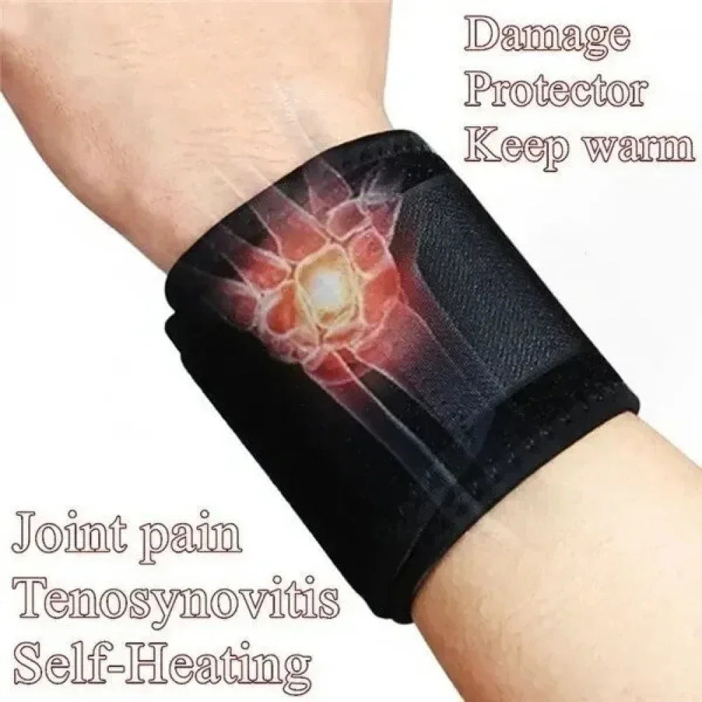 Heated Wrist Brace Self Heating Magnetic Therapy Wrist Support Compression Wrap for Arthritis Pain Relief
