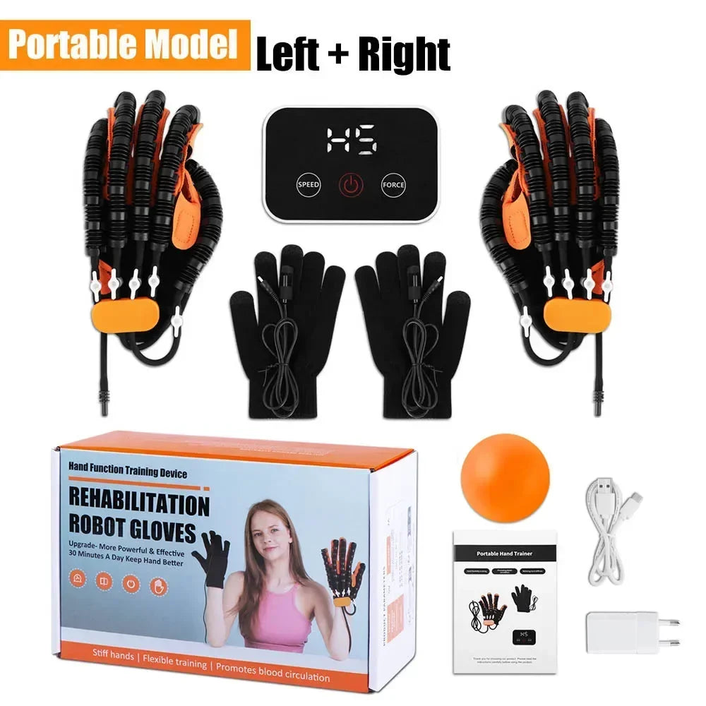 Heated Rehabilitation Robot Gloves Finger & Hand Function Workout Recovery Tool Hemiplegia Stroke Physiotherapy Training Device