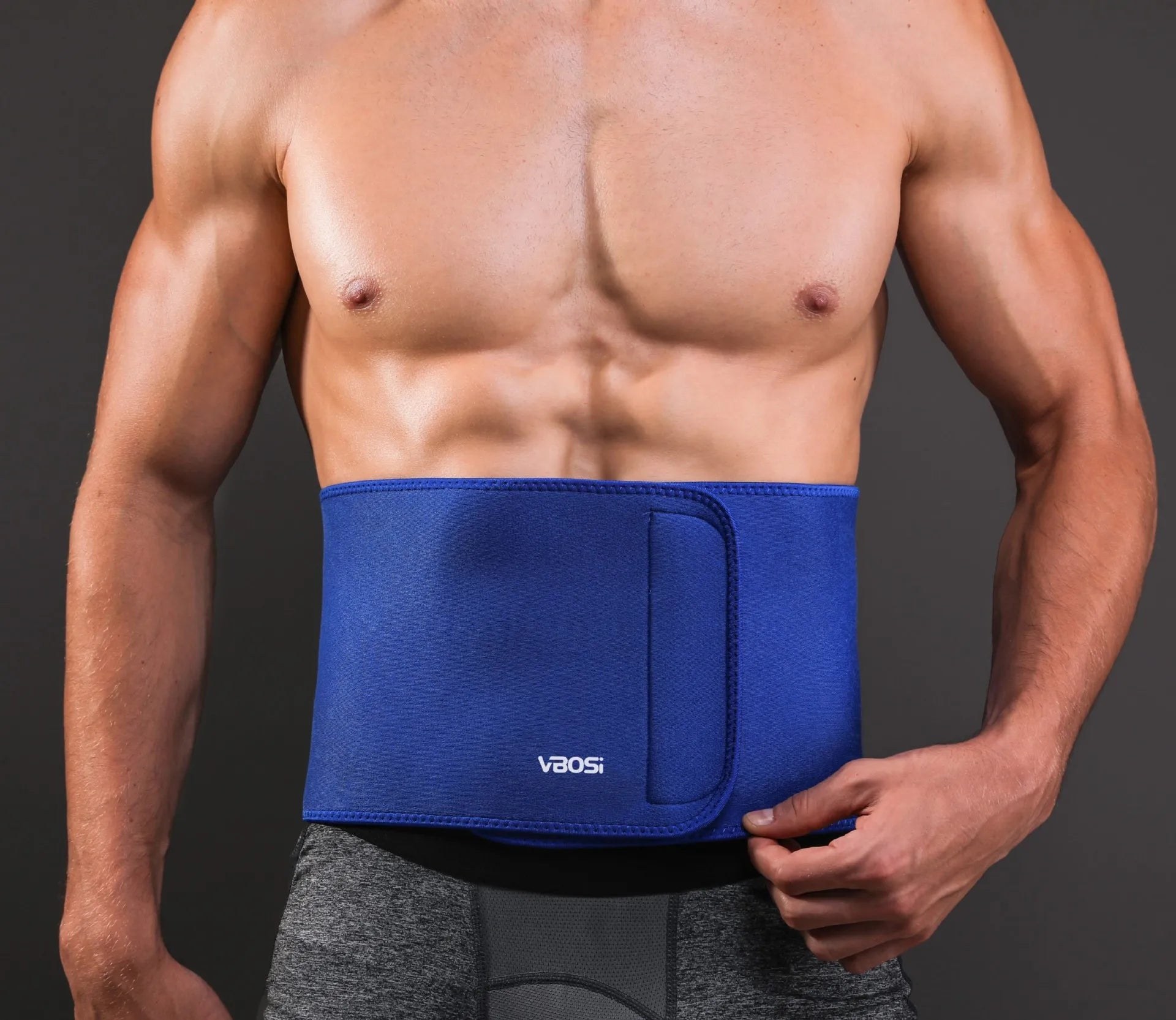 VBOSI Adjustable Waist Trainer Sweat Belt for Men Women, Lumbar Support Waist Trimmer for Gym & Sports