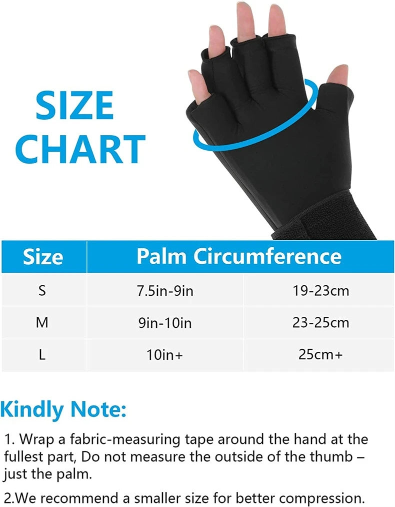 Finger Arthritis Compression Ice Glove Adjustable Wrist Strap Hand Wrist Ice Pack Pain Relief for Arthritis Cold or Heat Therapy