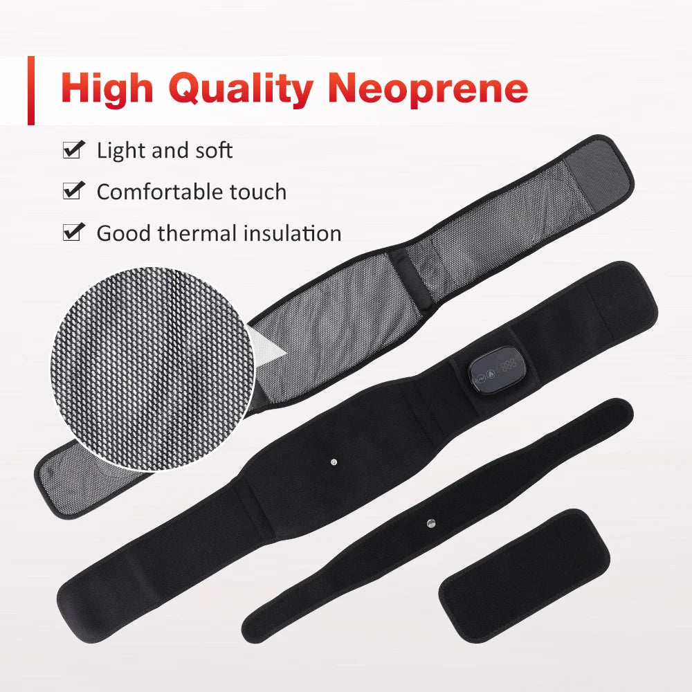 Heat Lumbar Brace Support Massager Waist Massager Back Belt Heath Care Comfortable Material for Office Workers Home Use