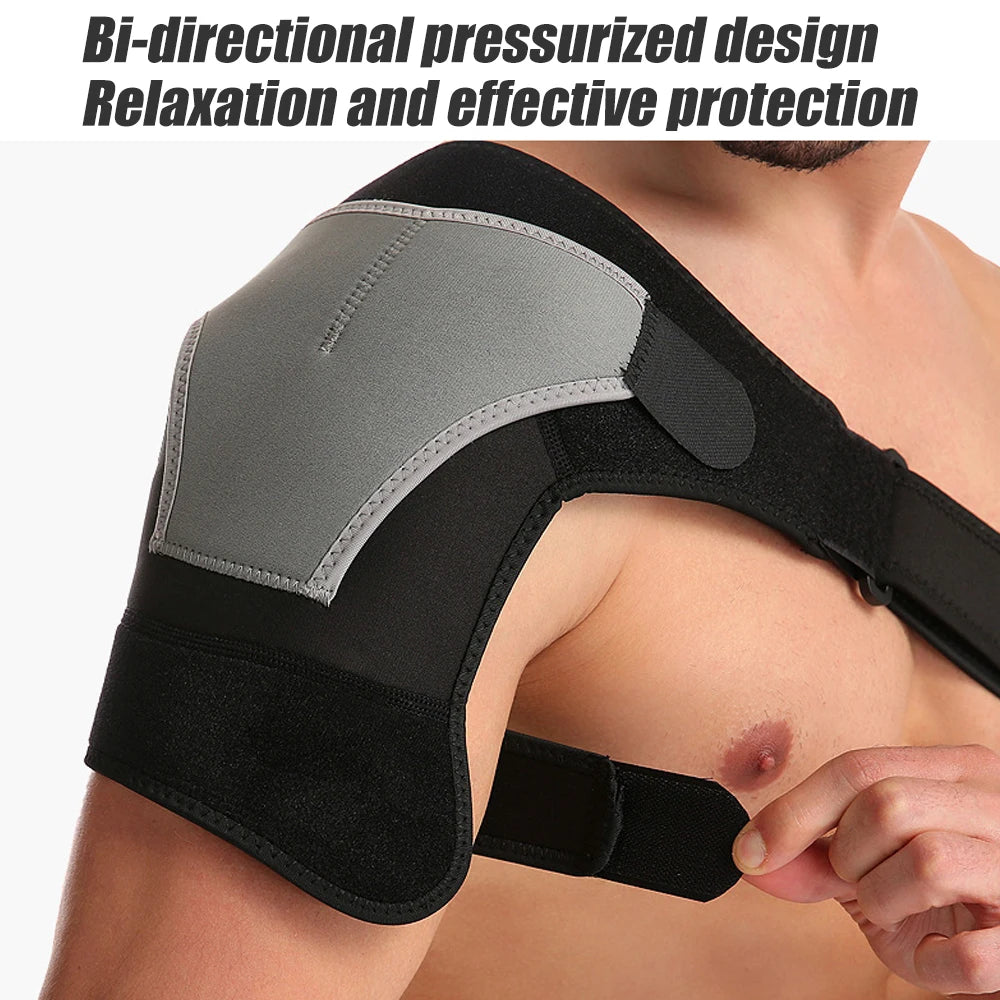 1 Pcs Shoulder Brace for Men and Women, Compression Sleeve Wrap for Shoulder and Back