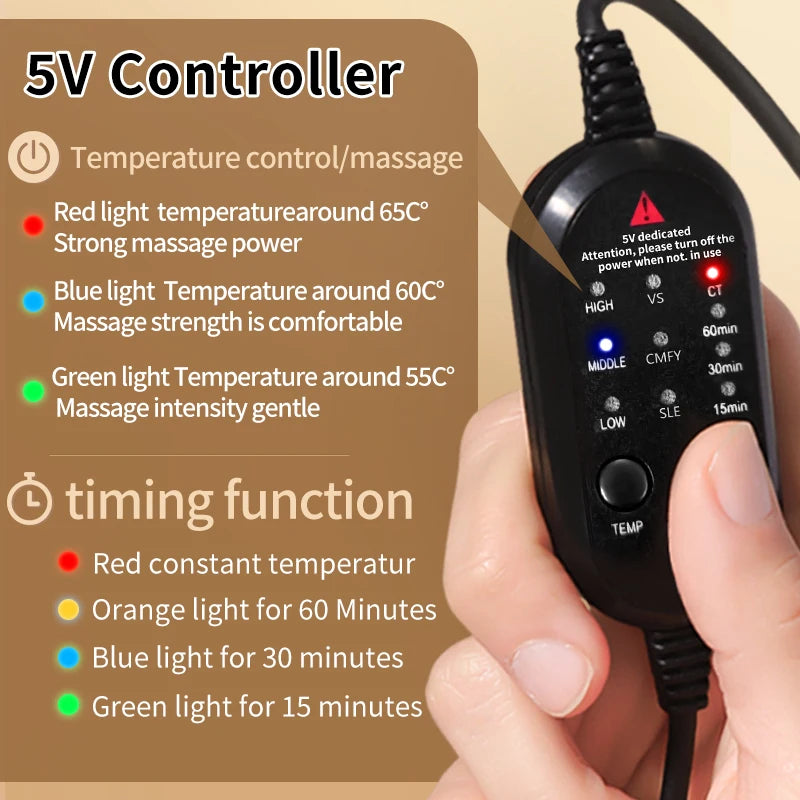 Electric Heating Neck Brace Cervical Vertebra Fatigue Therapy Reliever Neck Pain Relieve Strap Moxibustion Health Care Tool