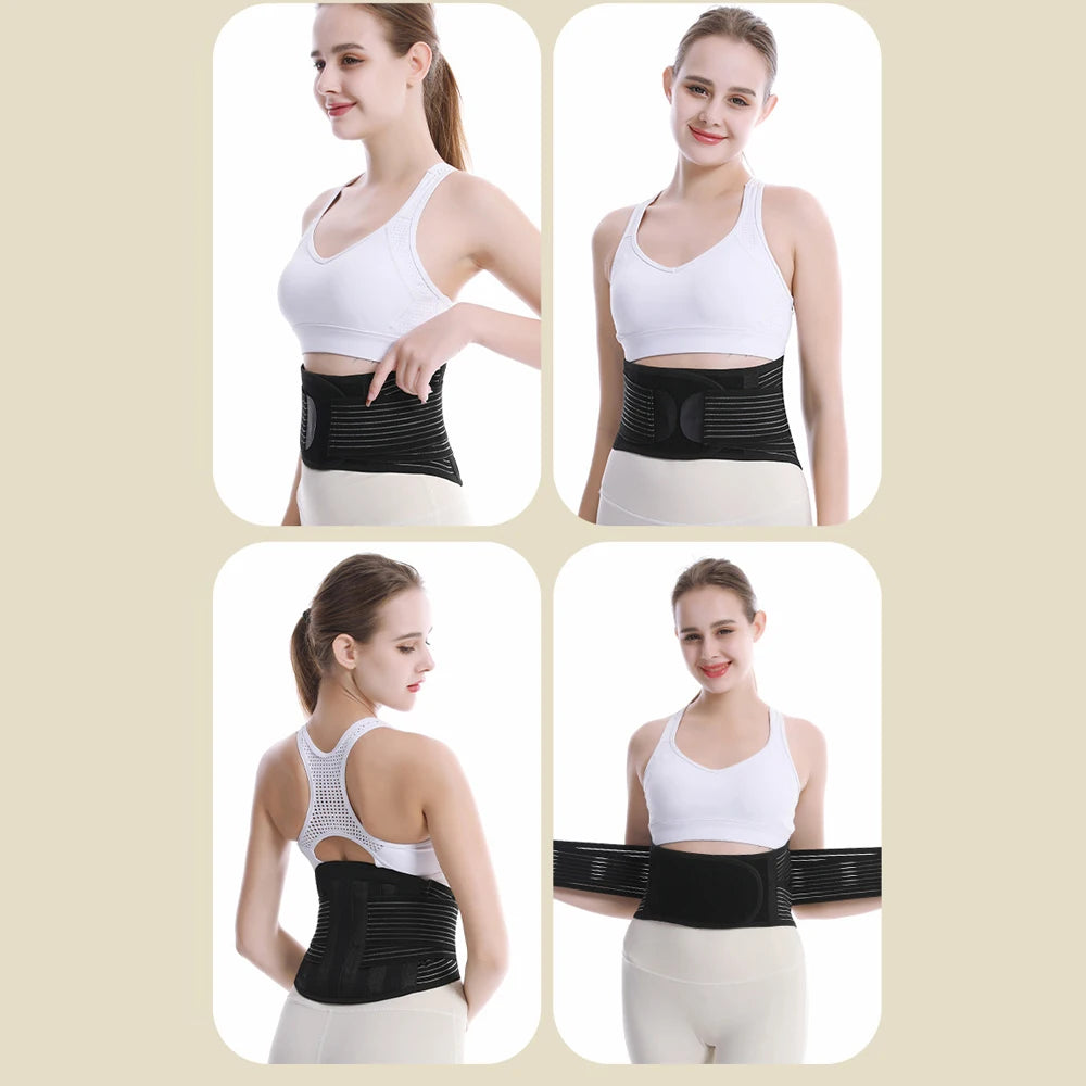 Self-heating Lumbar Magnet Belt,Thermal Magnetic Therapy Tourmaline Lower Back Waist Support Belt Brace for Pain Relief Sciatica