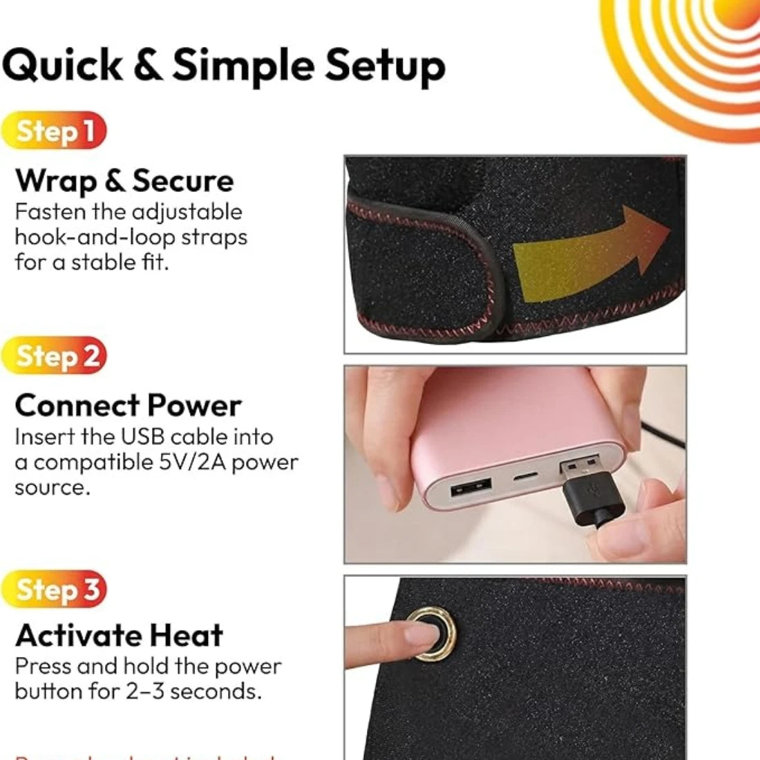 Electric Heating Cordless Heated Massage for Hip Sciatica Pain Relief Hip Heating Pad Support Brace with Hot Physical Therapy