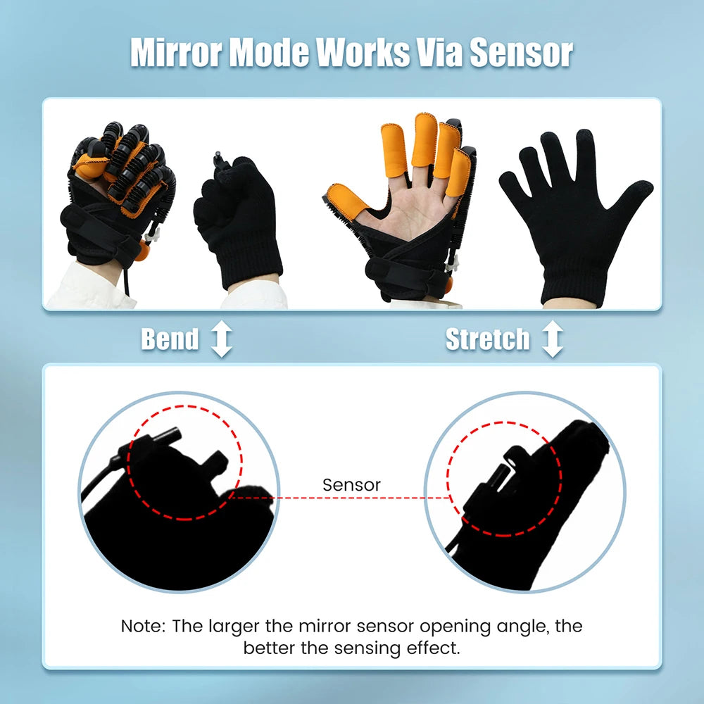 Stroke Hemiplegia Rehabilitation Robot Gloves Hand Finger Training Massage Gloves Rehabilitation Hand Function Recovery Device