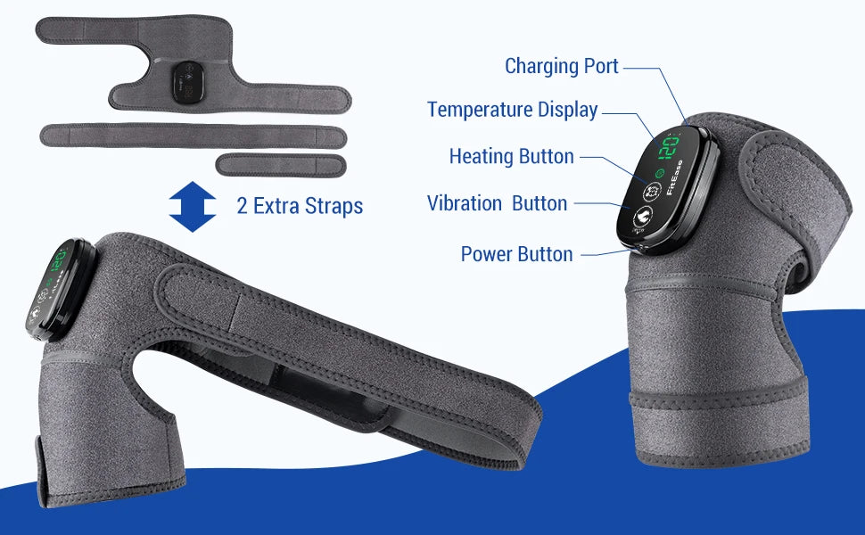 Electric Heating Heated Shoulder Brace Wrap Shoulder Massage Support Belt Strap with Adjustable of Heating Arm Muscle Relaxation