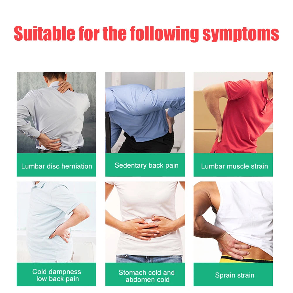 BYEPAIN Tourmaline Self-heating Magnetic Therapy Waist Support Belt Lumbar Back Waist Support Brace Double Banded Adjustable
