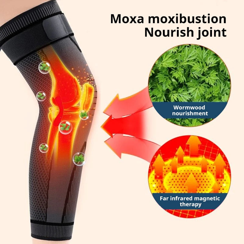 Self-Heating Knee Pads 1 Pair Compression Knee Brace Support Long Compression Warm Sleeve for Arthritis Joint Pain Injury