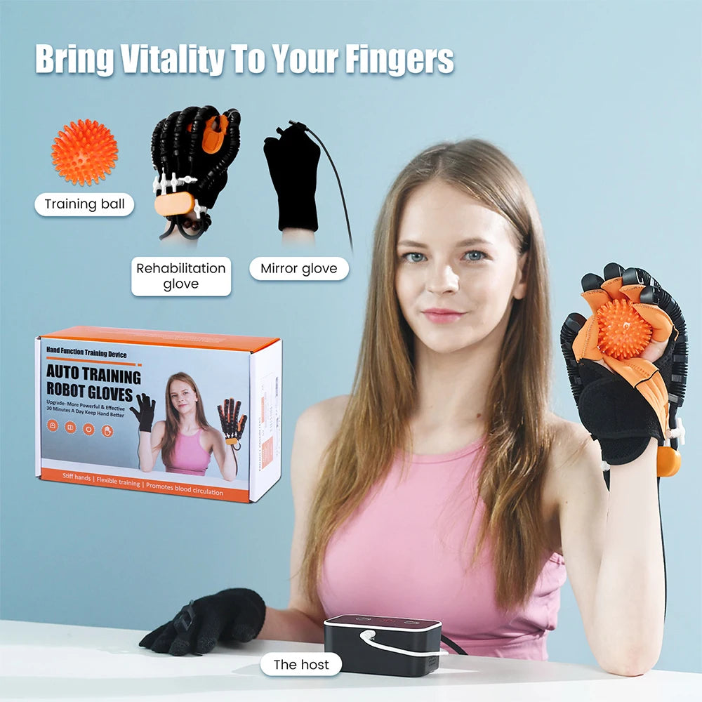 Stroke Hemiplegia Rehabilitation Robot Gloves Hand Finger Training Massage Gloves Rehabilitation Hand Function Recovery Device