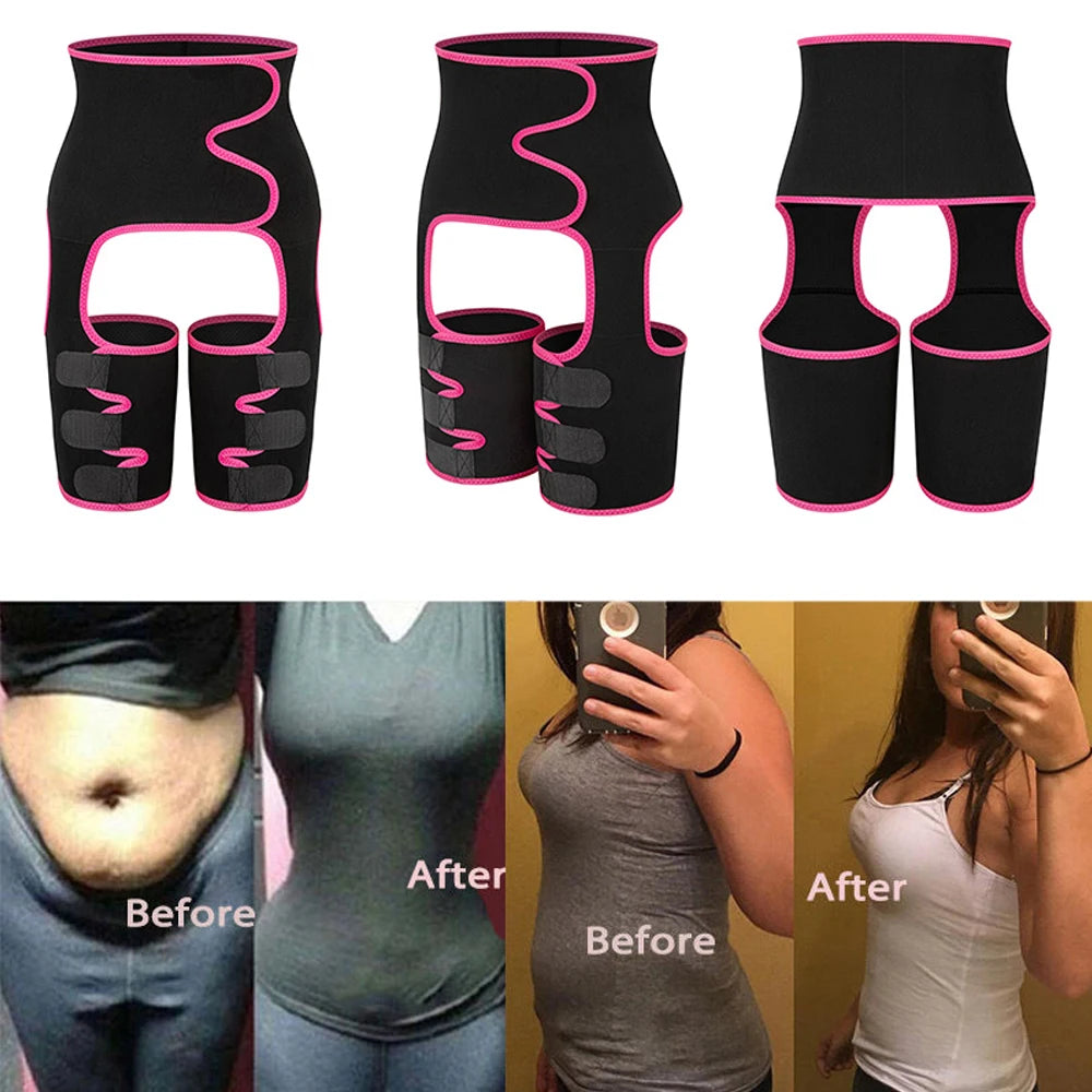 1 Piece Neoprene Slim Thigh Trimmer Leg Shapers Slimming Belt Waist Trainer Sweat Shapewear Fat Burning Compress Belt for Women