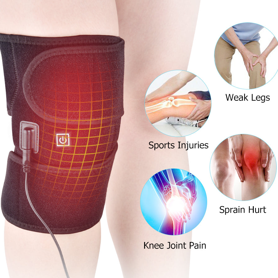 Electric Knee Heating Pad USB Thermal Therapy Heated Knee Brace Support for Arthritis Joint Pain Relief Old Cold Leg Knee Warmer