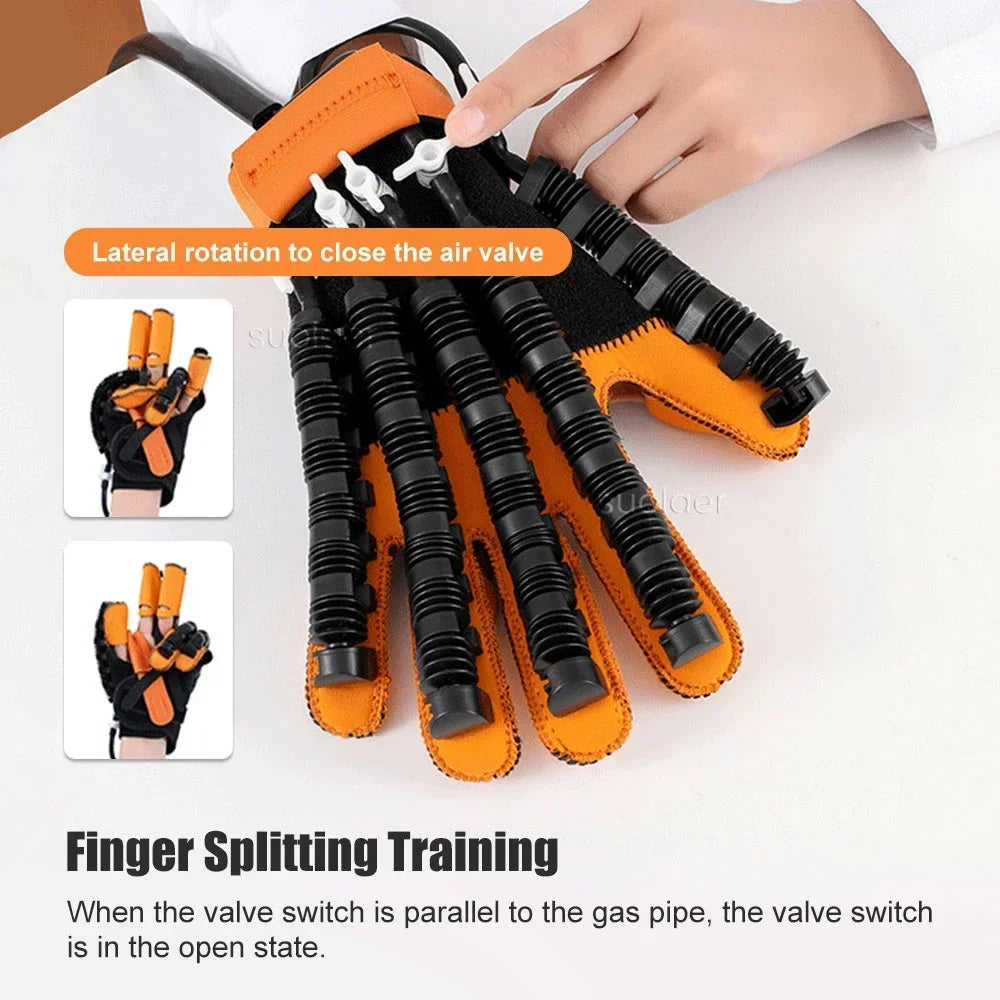 Heated Rehabilitation Robot Gloves Hemiplegia Stroke Physiotherapy Training Device Finger & Hand Function Workout Recovery Tool