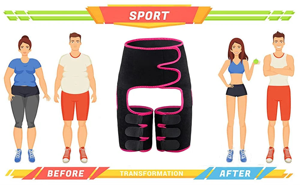 1 Piece Neoprene Slim Thigh Trimmer Leg Shapers Slimming Belt Waist Trainer Sweat Shapewear Fat Burning Compress Belt for Women