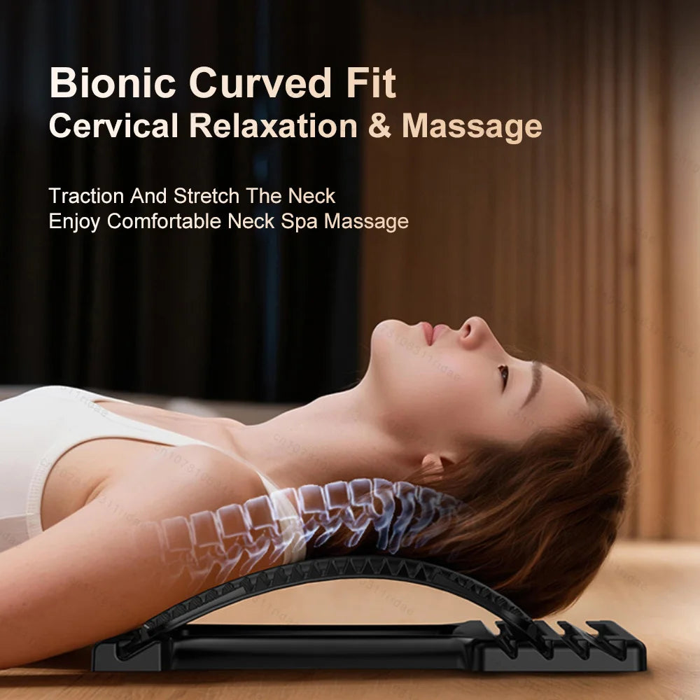 Back Stretcher Neck Pillow Relieve Massage Lumbar Support Massager for Neck Waist Stretch Device for Lower Back Stretcher