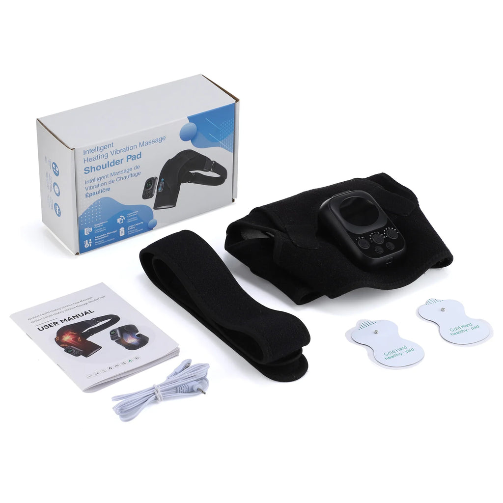 Electric Shoulder Brace for Men & Women, Shoulder Heated Pad Support Mobile Control, Relax Muscles Promote Blood Circulation