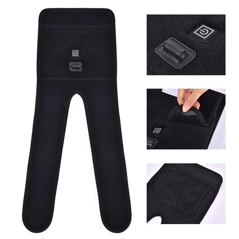 Electric Heated Knee Massager Knee Brace Adjustable Heated Knee Pad Legs Warm Winter Thermal Knee Support Arthritis Pain Relief