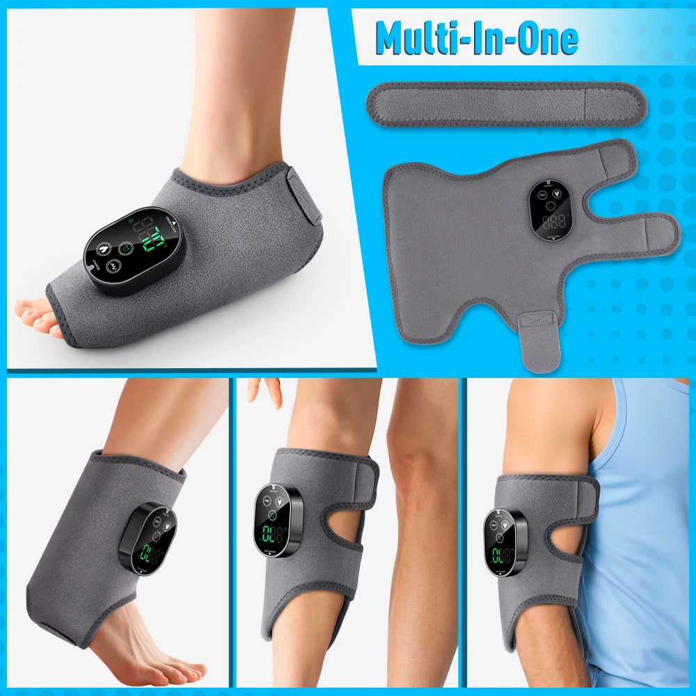 Dual Motor Foot Heat Massager 6 Levels Heating 3 Vibration Massage Foot and Ankle Joint Hot Compress Protection Support Tool