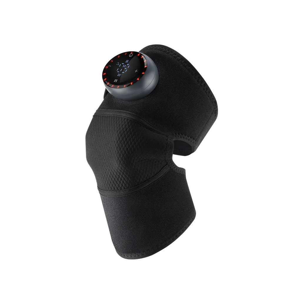 Electric Heated Knee Massager Vibration Protect Pad 3-in-1 Shoulder Arm Wrap 5 Temp Levels Extension Strap Keep Warm Relax