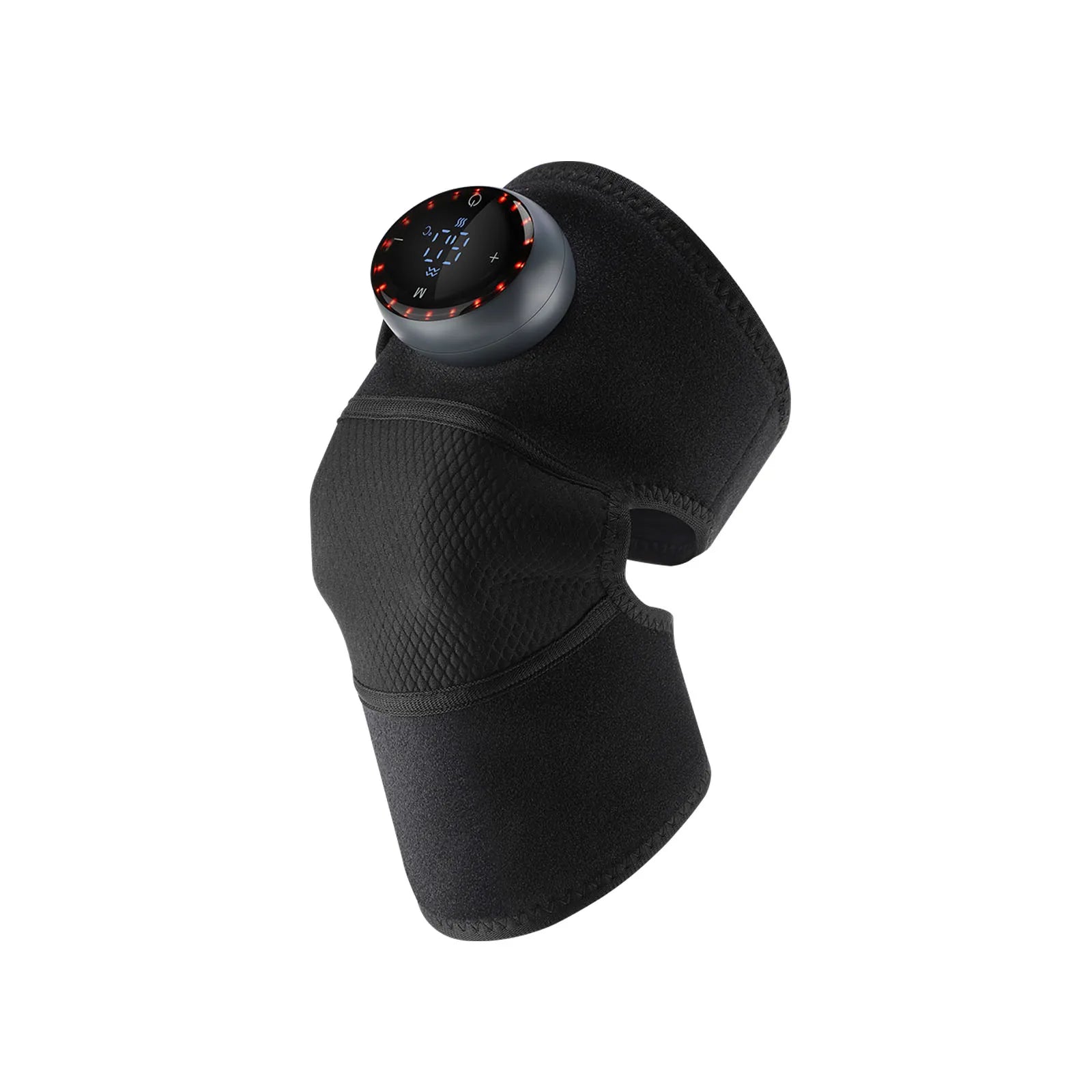 Electric Heated Knee Massager Vibration Protect Pad 3-in-1 Shoulder Arm Wrap 5 Temp Levels Extension Strap Keep Warm Relax