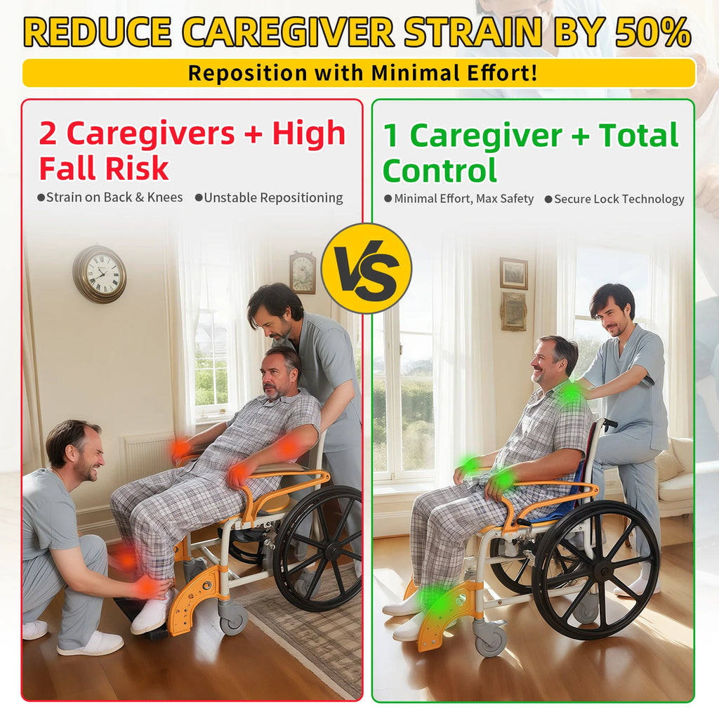 Ehucon One Way Transfer Support Seat Cushion with Handles,Non-Slip Fall Prevention Pad for Elderly 48.4"x16.7" Pack of 1 PC