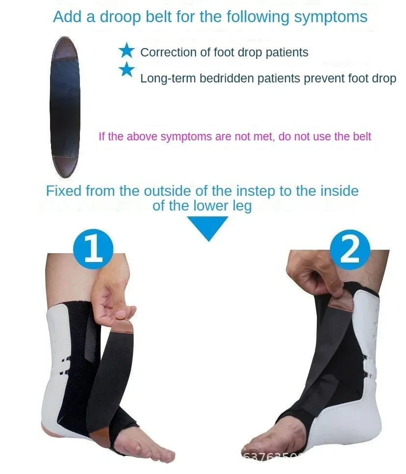 Drop Foot Orthosis Adjustable Left Right Ankle Sprain Orthosis Stabilizer Foot Protector for Hemiplegia Corrector Rehabilitation