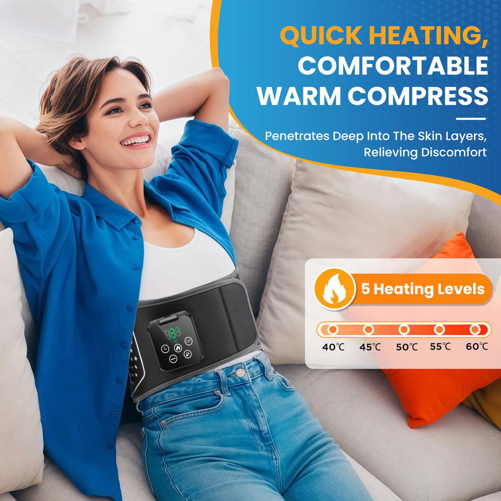 Heat Lumbar Brace Support Massager Waist Massager Back Belt Heath Care Comfortable Material for Office Workers Home Use