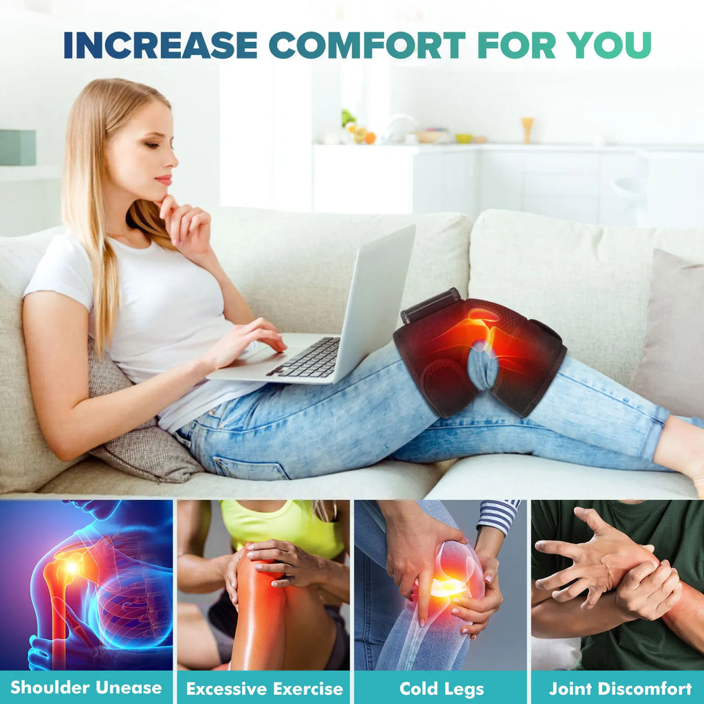 Electric Heating Heated Shoulder Brace Wrap Shoulder Massage Support Belt Strap with Adjustable of Heating Arm Muscle Relaxation
