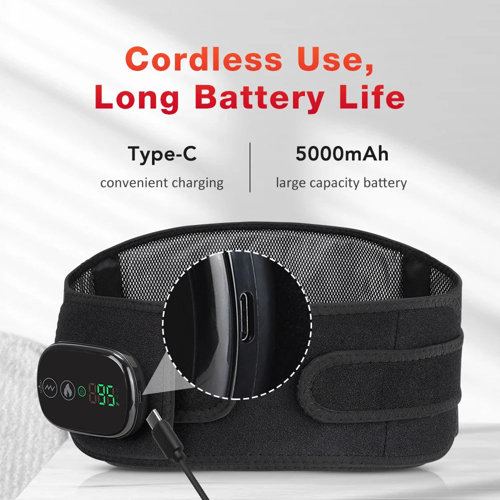 Heat Lumbar Brace Support Massager Waist Massager Back Belt Heath Care Comfortable Material for Office Workers Home Use