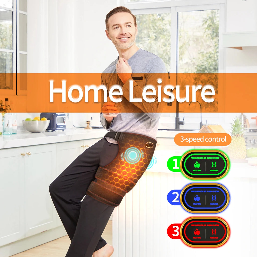 Heated Massage Waist Hip Support Brace with Heating Pad for Sciatica Pain Relief Hot Therapy for Lower Back Thighs And Buttocks