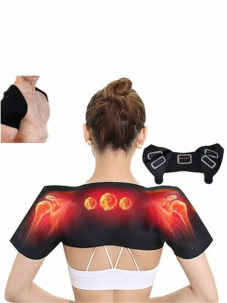 Self-heating Tourmaline Therapy Pad Magnetic Heated Belt Shoulder Protector Support Brace Pain Relief Health Accessory