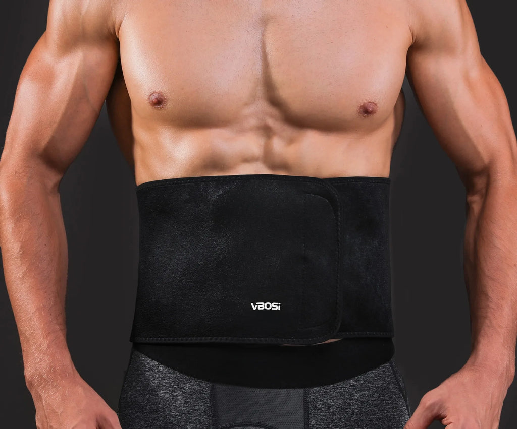 VBOSI Adjustable Waist Trainer Sweat Belt for Men Women, Lumbar Support Waist Trimmer for Gym & Sports