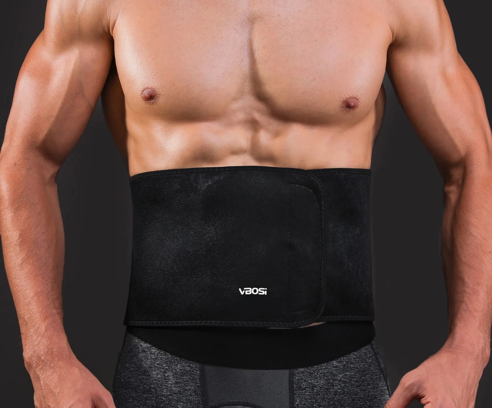VBOSI Adjustable Waist Trainer Sweat Belt for Men Women, Lumbar Support Waist Trimmer for Gym & Sports