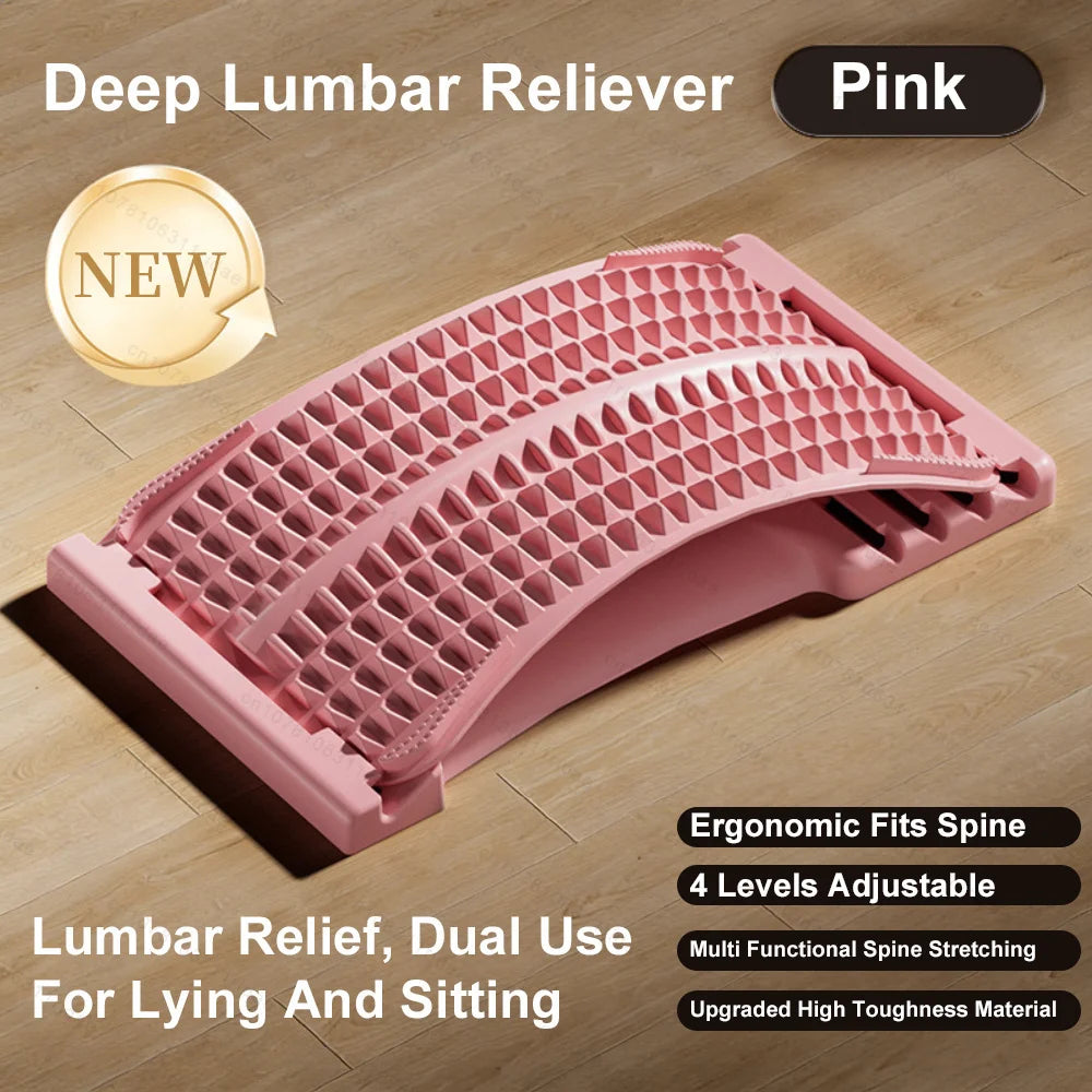 Back Stretcher Neck Pillow Relieve Massage Lumbar Support Massager for Neck Waist Stretch Device for Lower Back Stretcher