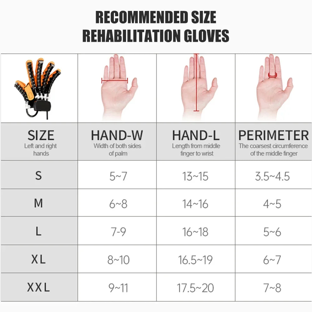 Heated Rehabilitation Robot Gloves Finger & Hand Function Workout Recovery Tool Hemiplegia Stroke Physiotherapy Training Device