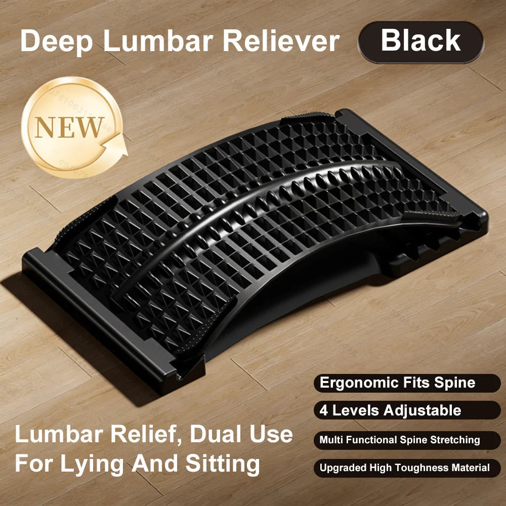 Back Stretcher Neck Pillow Relieve Massage Lumbar Support Massager for Neck Waist Stretch Device for Lower Back Stretcher