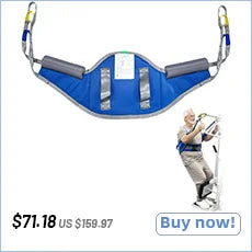 Ehucon Sit to Stand Lift Sling Divided Leg Design Leg Straps and Back Support,Transfer Sling for Elderly Mobility Aid 500lbs