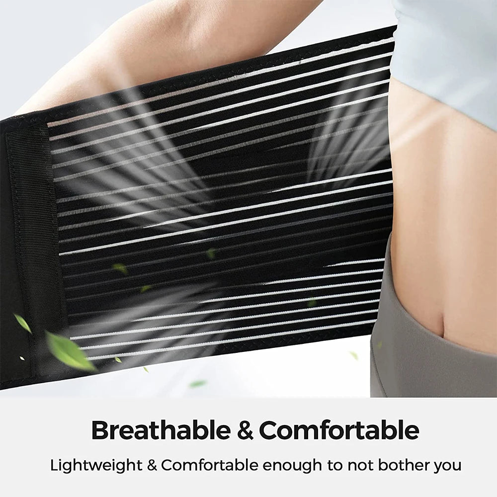 Lower Back Brace with 6 Stays Anti-skid Orthopedic Lumbar Support Breathable Waist Support Belt for Men Women Gym Pain Relief