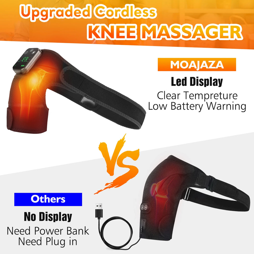 Thermal Shoulder Massager for Knee Shoulder Elbow Heated Brace Wireless Support Brace Belt Knee Pad Blood Circulation Protector