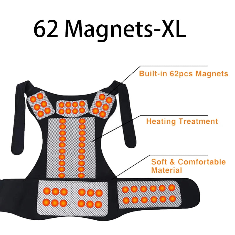 Self Heating Back Support Waist Brace Magnetic Heating Corrector Therapy Belt Back Posture Corrector Spine Back Lumbar Belt