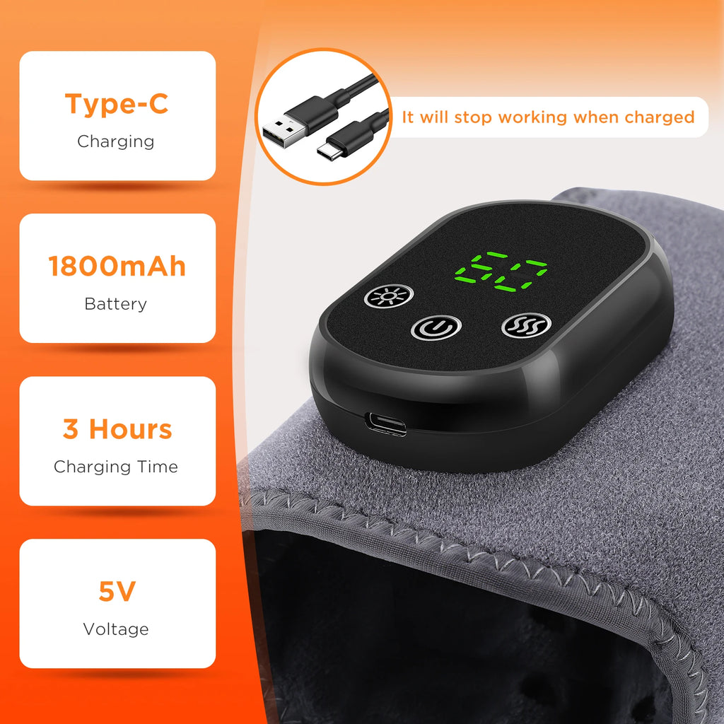 New Heating Wrist Guard Electric Hot Compress Vibration Massage Hand Wrist & Foot Ankle Guard Band Carpal Wrap Support Brace
