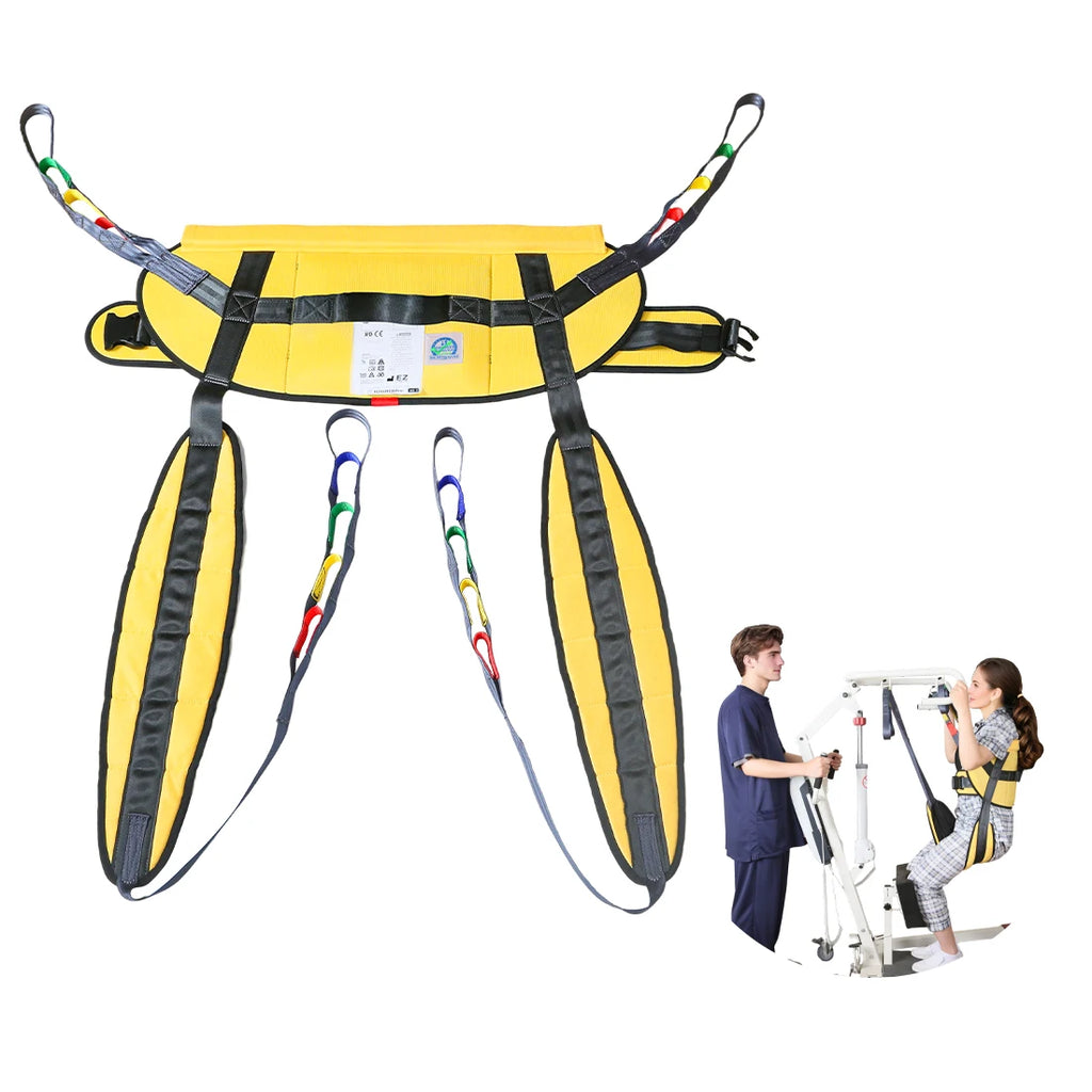 Ehucon Sit to Stand Lift Sling Divided Leg Design Leg Straps and Back Support,Transfer Sling for Elderly Mobility Aid 500lbs
