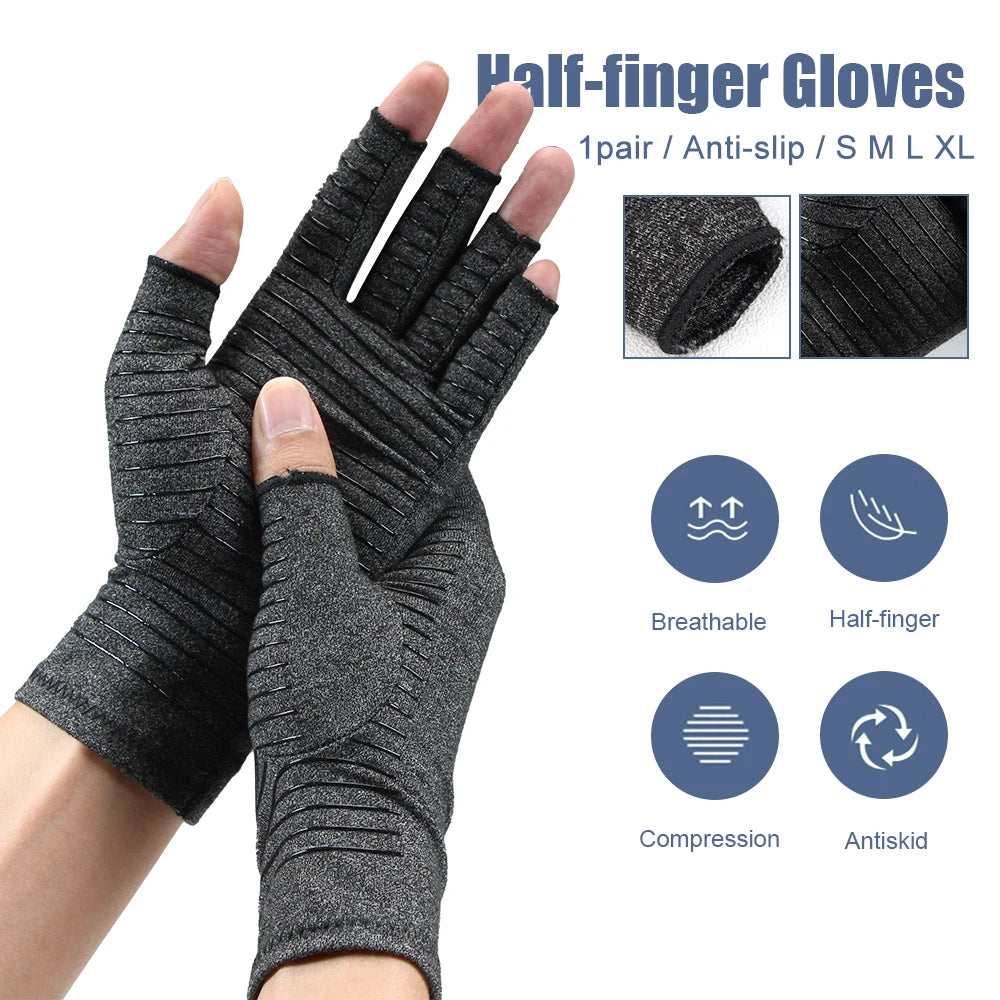 Compression Arthritis Gloves Premium Arthritic Joint Pain Relief Hand Gloves Therapy Carpal Tunnel Wrist Support,Fingerless Glov