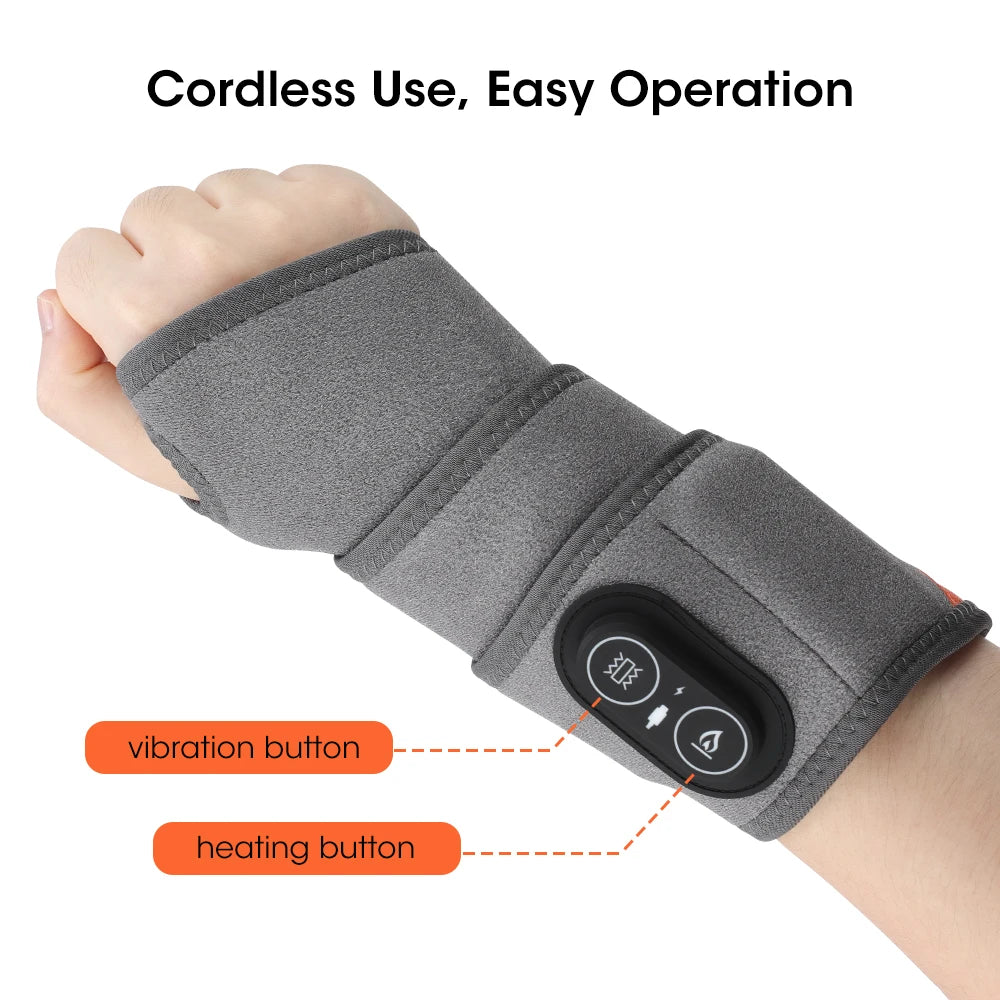 Wireless Vibration Heating Wrap 36pcs LED Beads 660&850nm Red Light Versatile Body Heating Pad for Knee Elbow Wrist Ankle