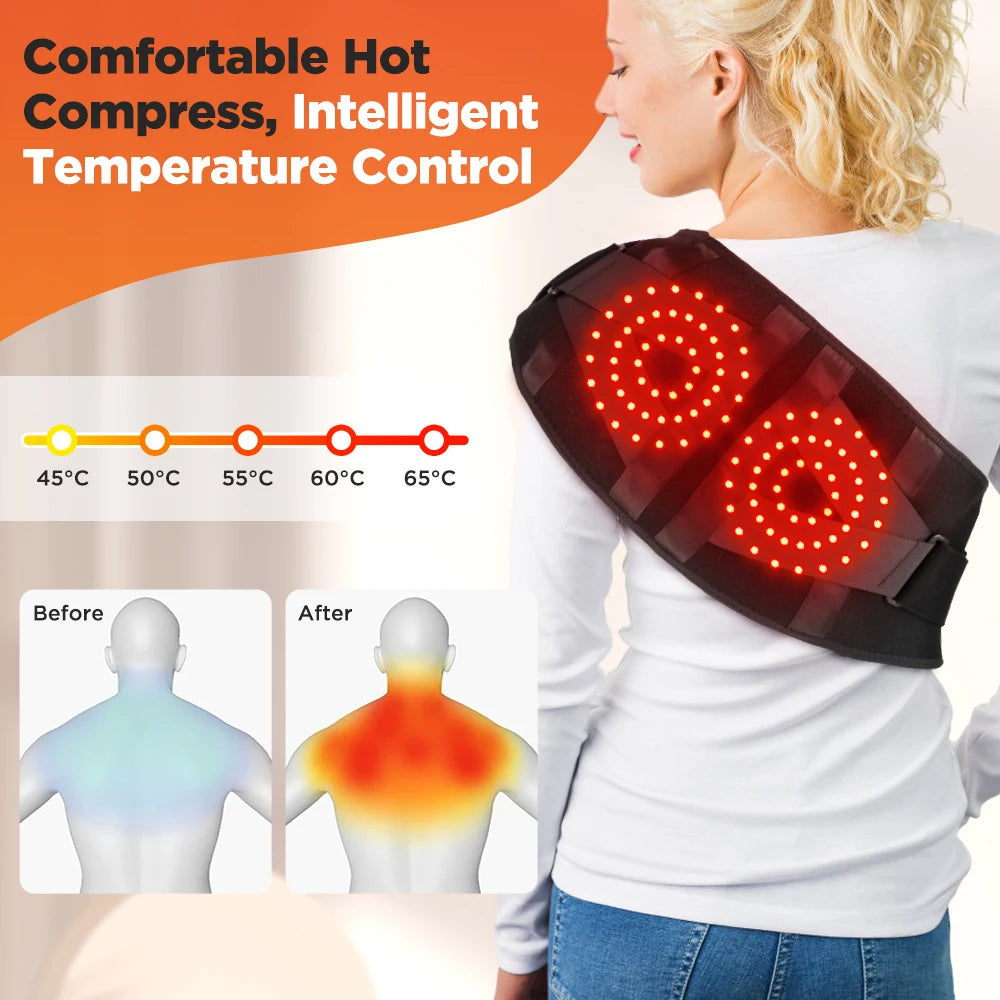Heat Lumbar Brace Support Massager Waist Massager Back Belt Heath Care Comfortable Material for Office Workers Home Use